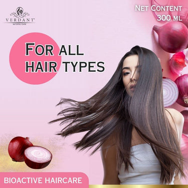 Verdant Natural Care Red Onion Shampoo for Hair Growth | With Black Seed Oil Extract, Keratin & Pro-Vitamin B5 | Onion Shampoo for Hair Fall Control | Onion Shampoo for Hair Fall | Anti Fall Hair Shampoo for Women & Men | Red Onion Hair Shampoo - No Parab
